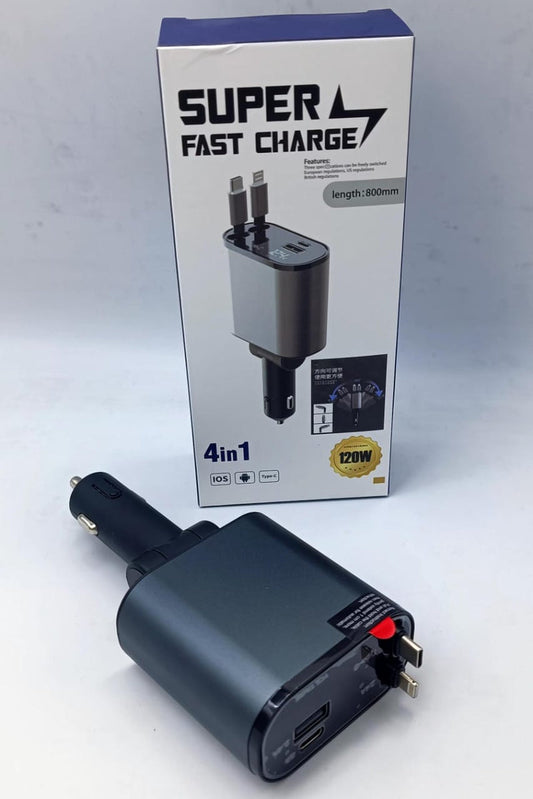 4 in 1 Retractable Charger  /شاحن قابل للسحب 4 في 1