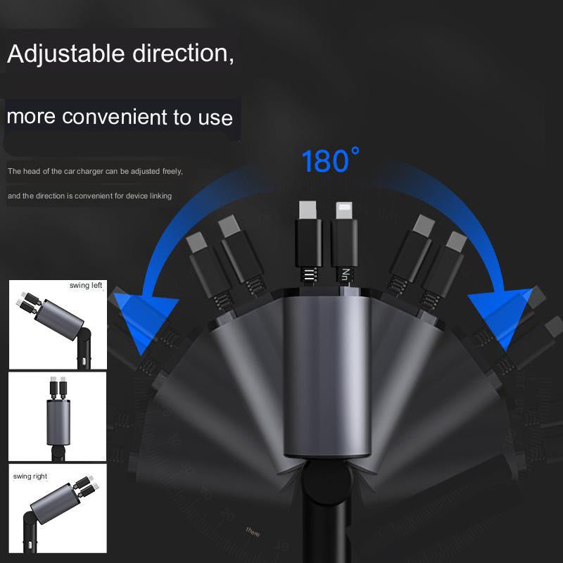 4 in 1 Retractable Charger  /شاحن قابل للسحب 4 في 1